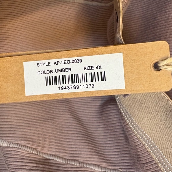 SKIMS COTTON RIB THERMAL LEGGINGS IN UMBER NWT Size 4X - Picture 5 of 6